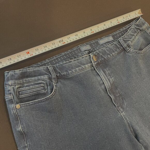 ~ J.Jill 20w Jeggings Premium Flex High Rise Leggings Blue Denim Stretch Plus - Picture 8 of 12